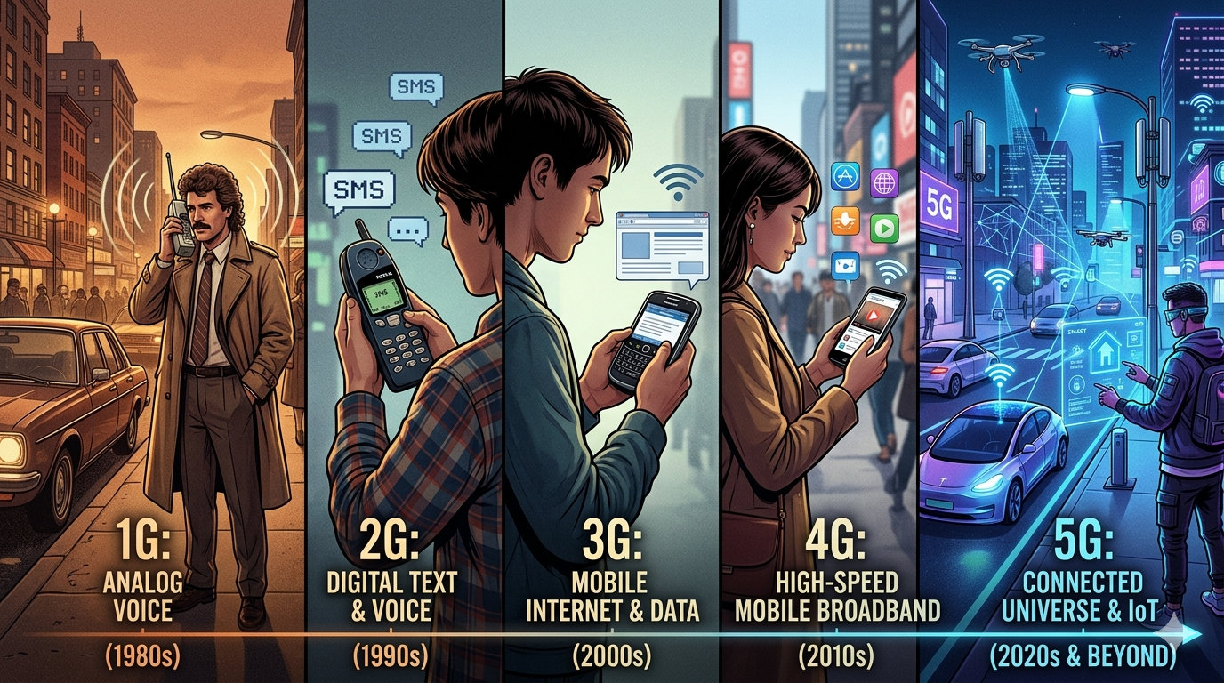 Mobile Networks: From 1G to 5G — A Complete Overview